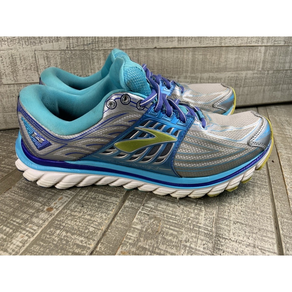Brooks Glycerin 14 Women's Shoes Size 9 Gray Blue Medium Running Sneakers Nurses